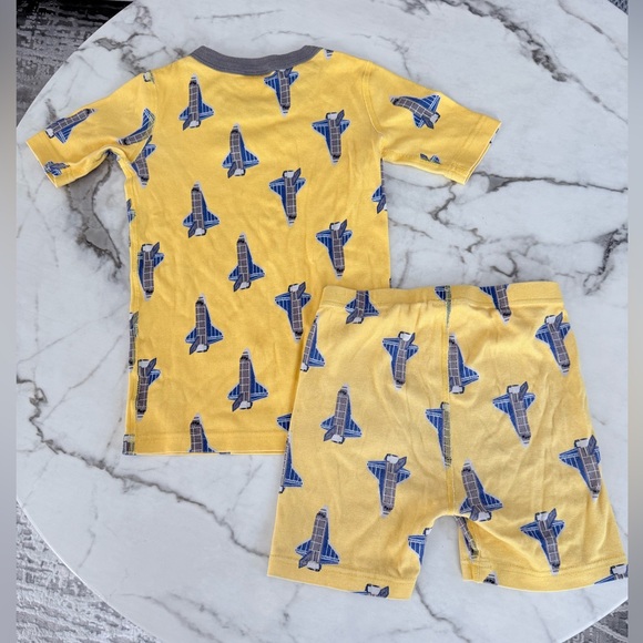 Hanna Andersson Yellow and Blue Airplane Kids Pajama Set - Picture 7 of 7
